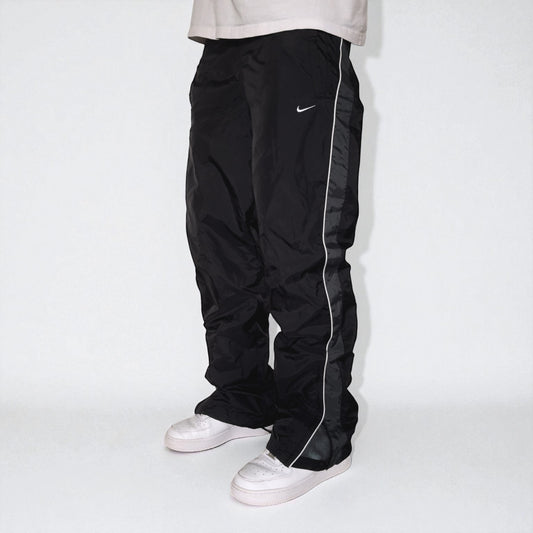 RARE 2000s Baggy Nike Trackpants Black - (M)