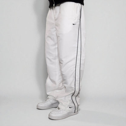 SUPER RARE 2000s Nike Trackpants White - (L)