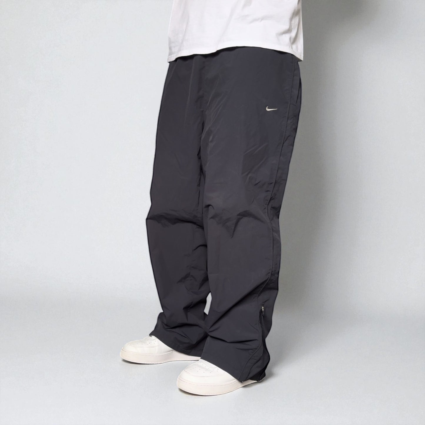RARE 2000s Baggy Nike Trackpants Grey - (L)