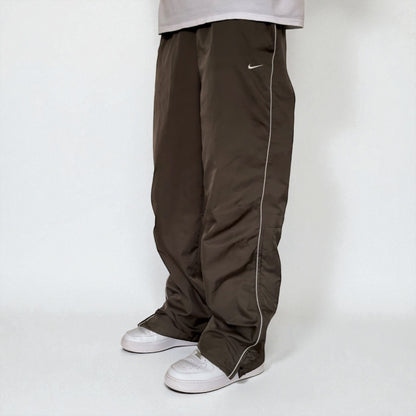 RARE 2000s Baggy Nike Trackpants Brown - (L)