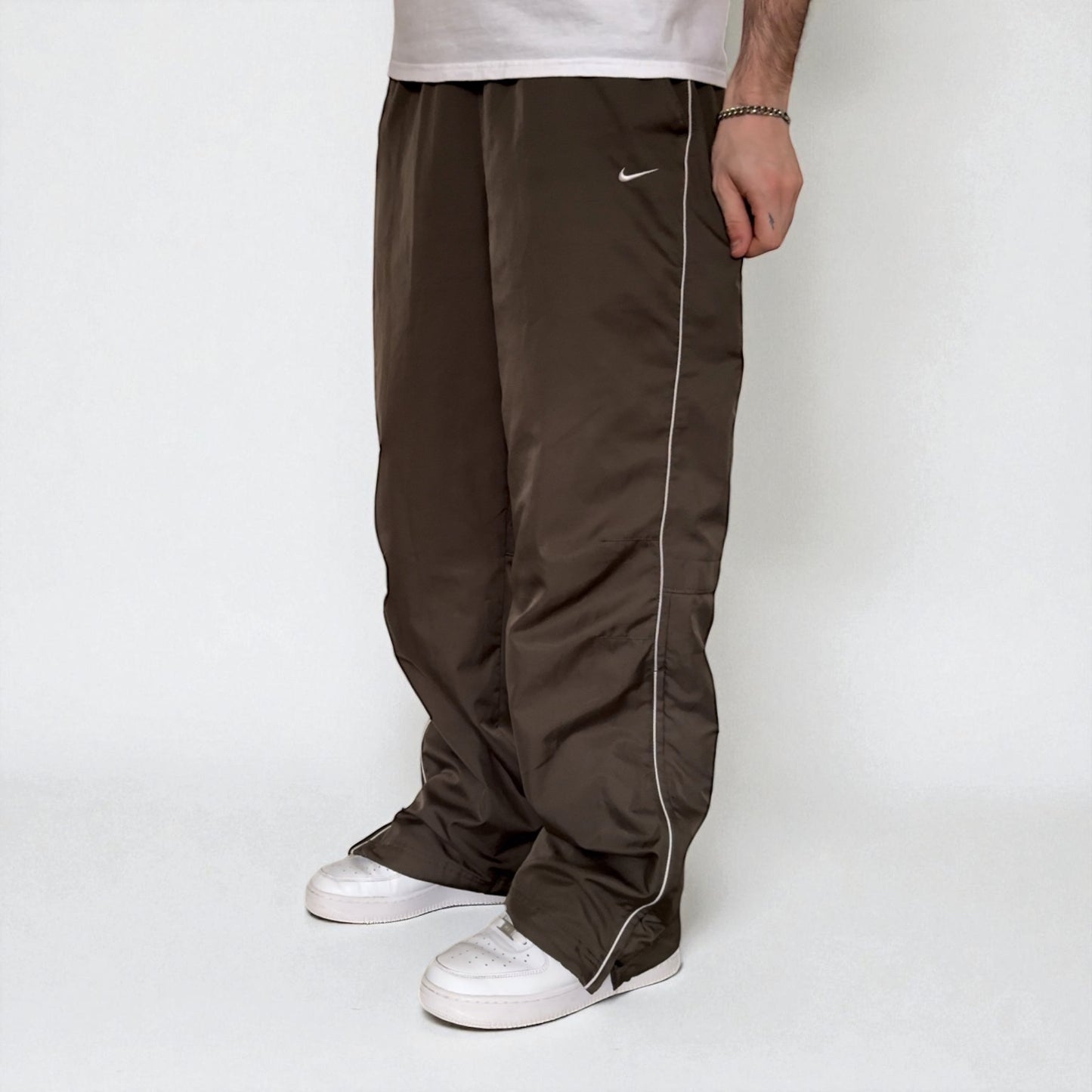 RARE 2000s Baggy Nike Trackpants Brown - (L)