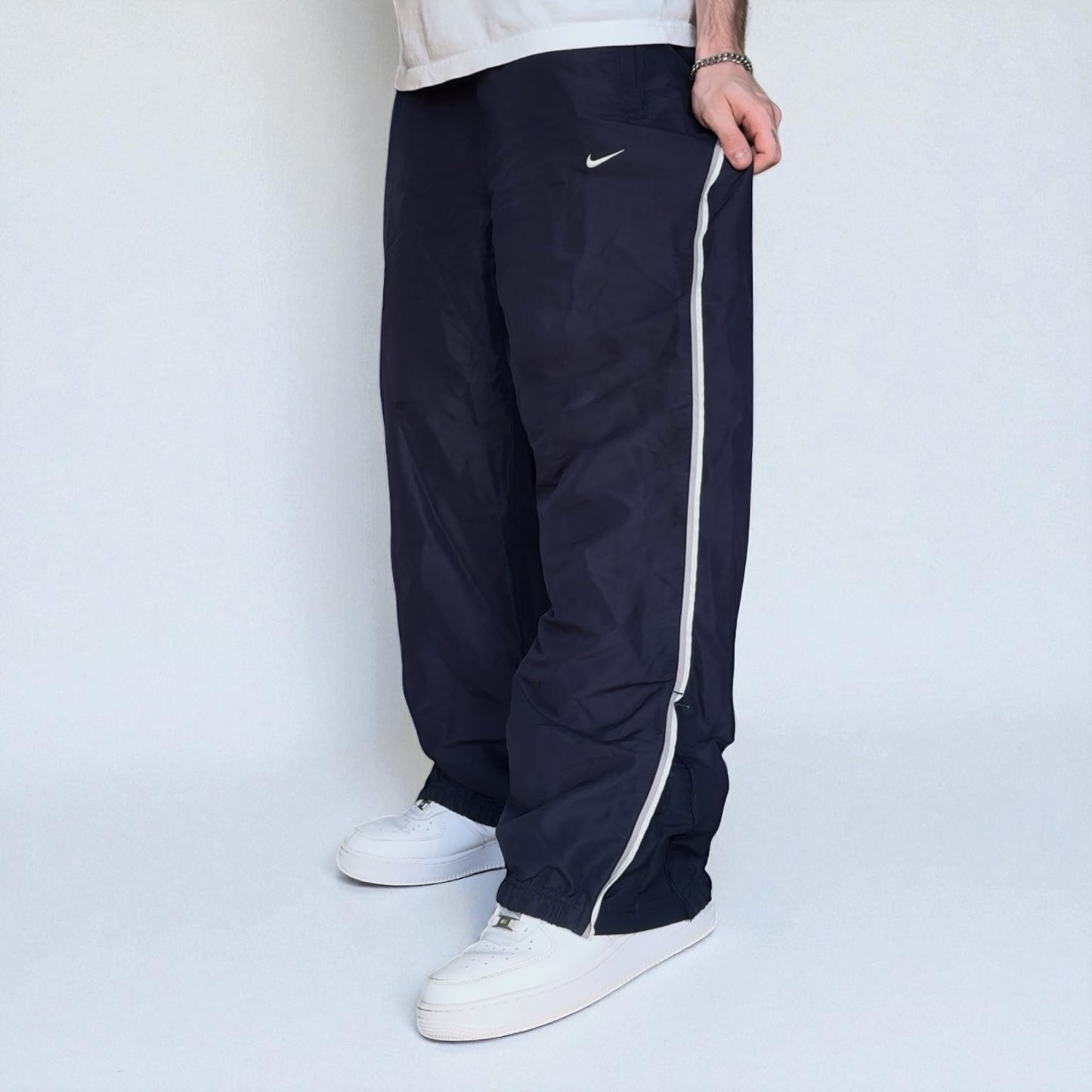 RARE 2000s Nike Trackpants Navy - (L)