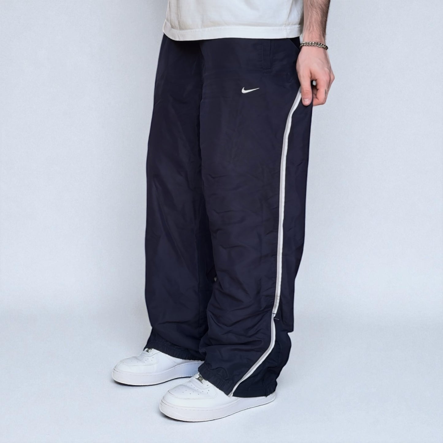 RARE 2000s Nike Trackpants Navy - (L)