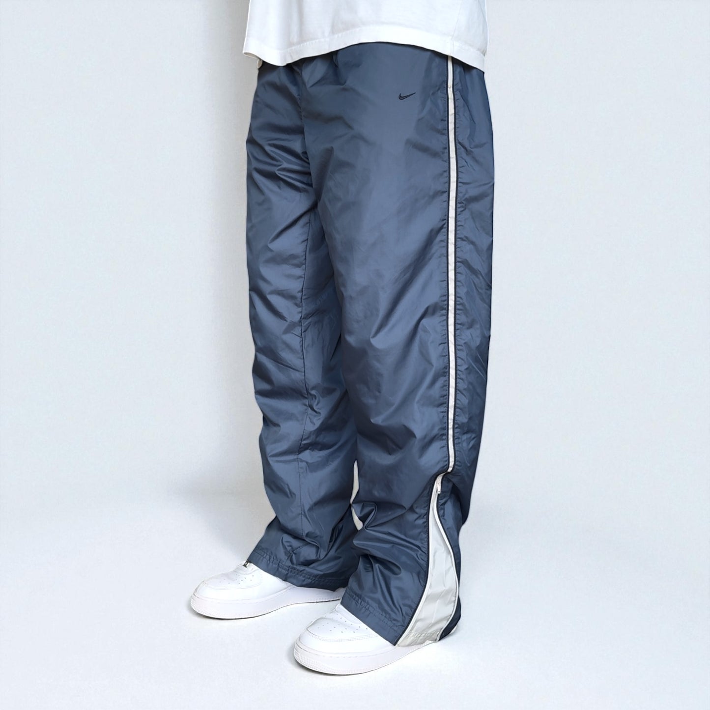 RARE 2000s Baggy Nike Trackpants Blue - (L)