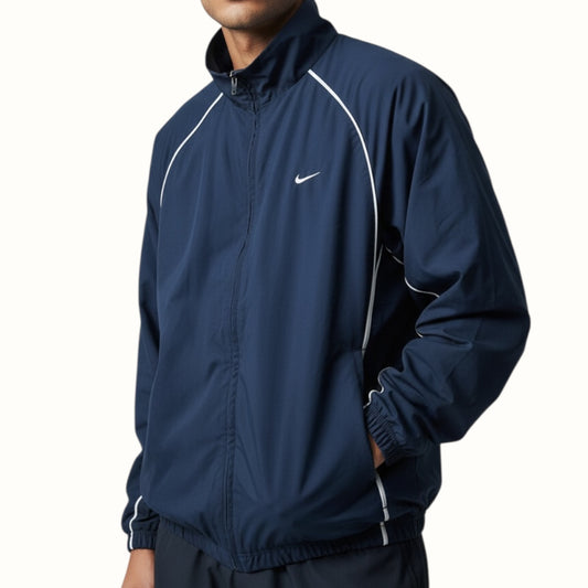 RARE 2000s Nike Track Jacket Navy - (L)