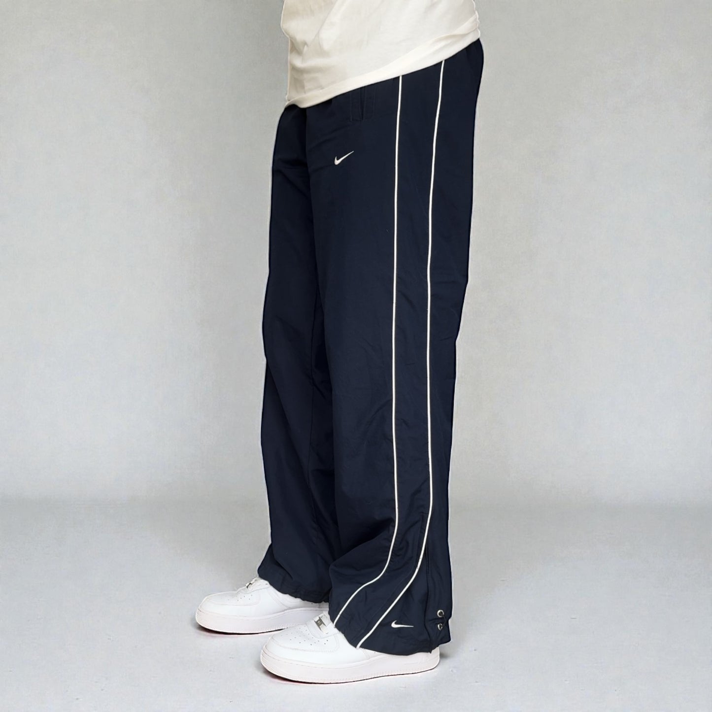 RARE 2000s Baggy Nike Trackpants Navy - (L)