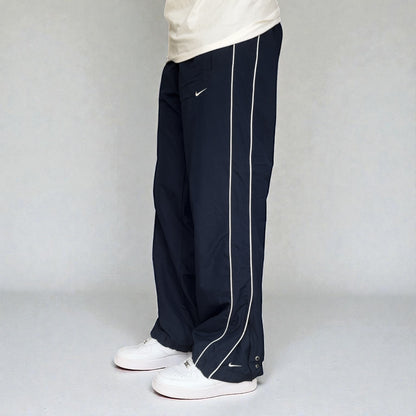RARE 2000s Baggy Nike Trackpants Navy - (L)