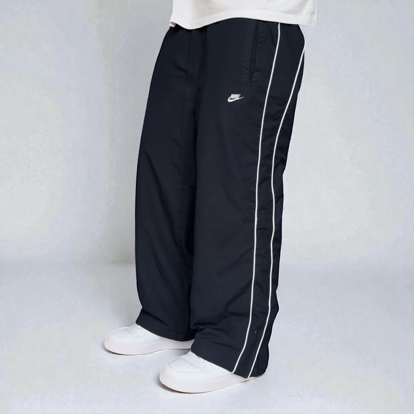 RARE 2000s Baggy Nike Trackpants Navy - (L)