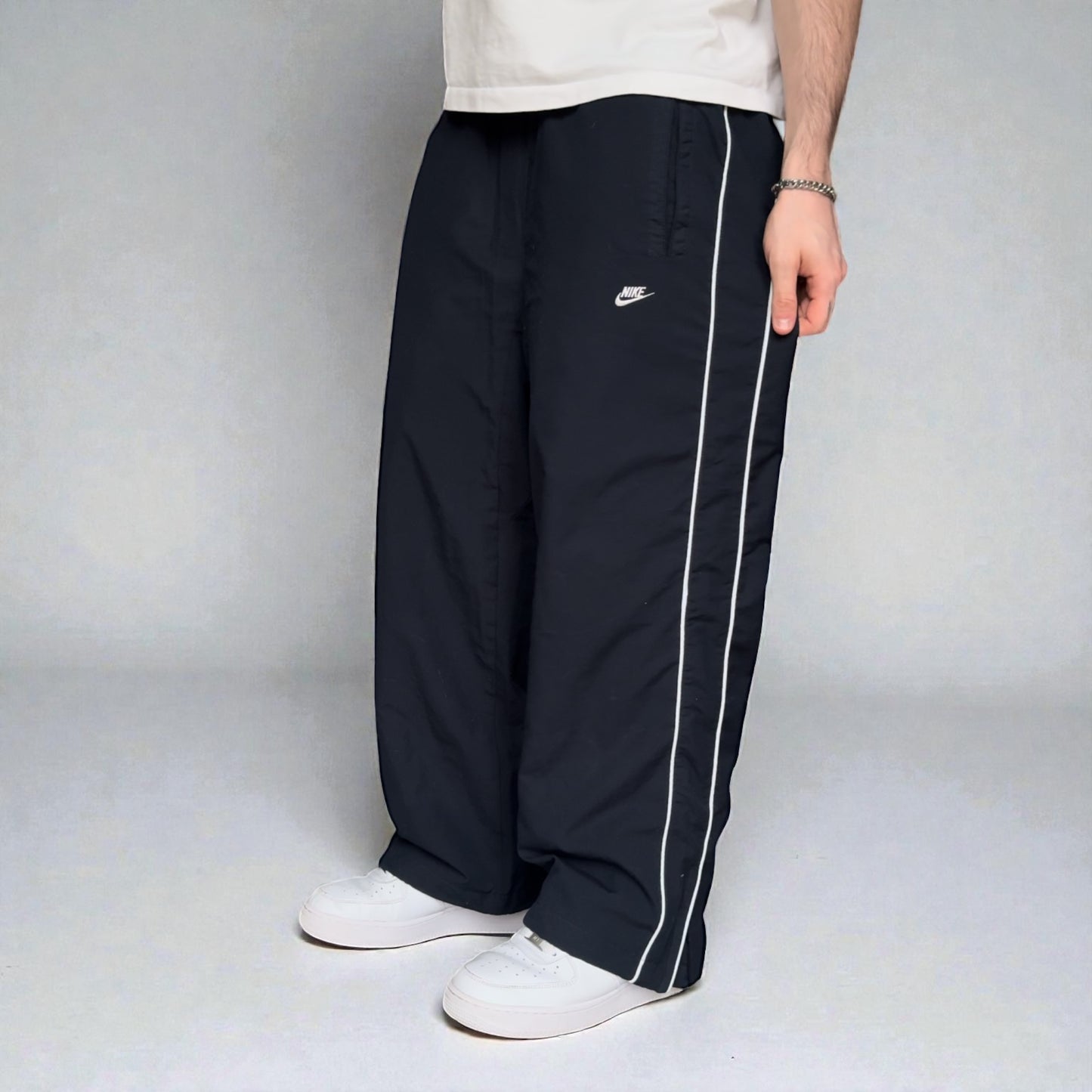RARE 2000s Baggy Nike Trackpants Navy - (L)