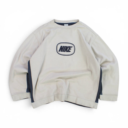 SUPER RARE 2000s Nike Sweatshirt Cream - (XL)