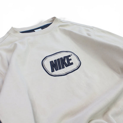 SUPER RARE 2000s Nike Sweatshirt Cream - (XL)