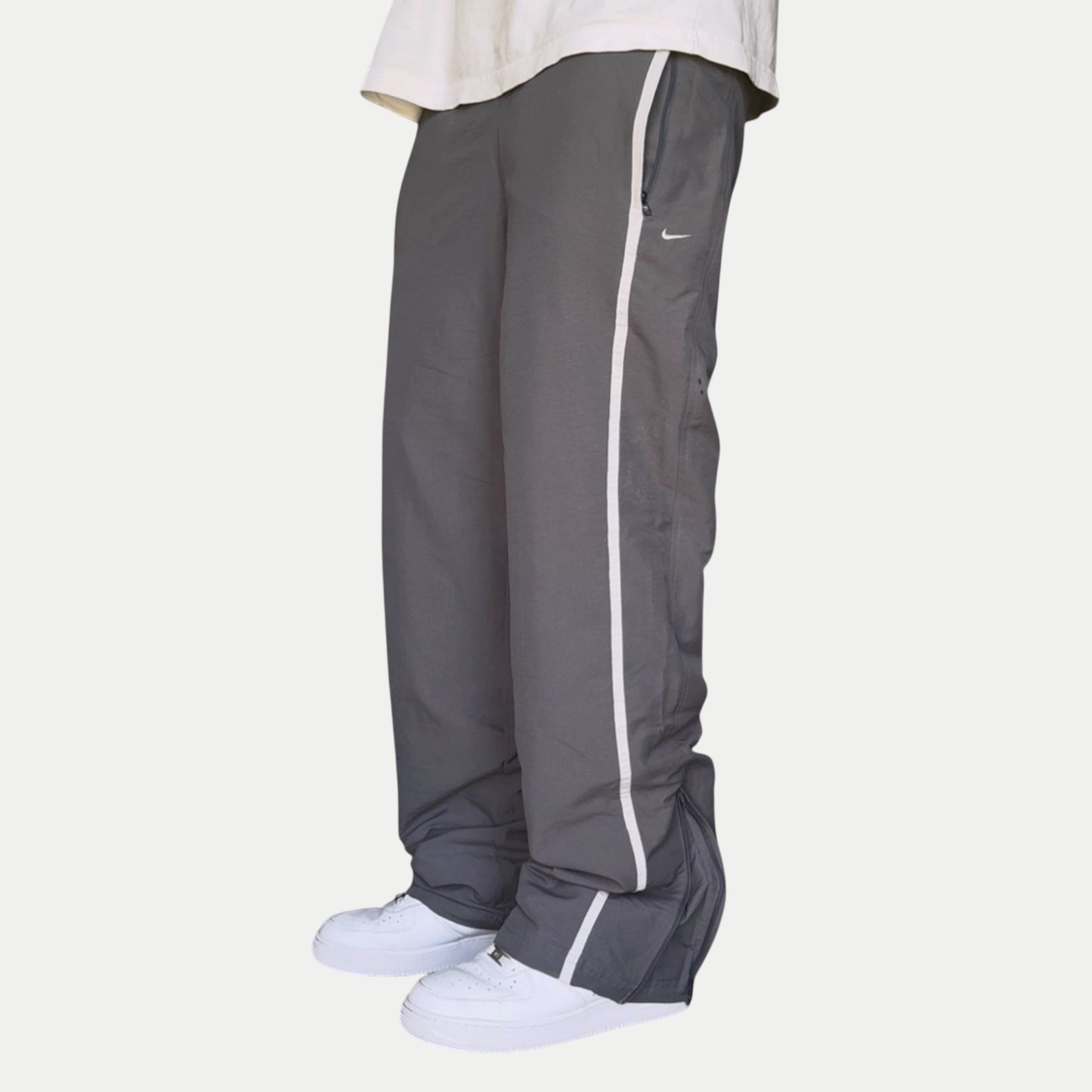 RARE 2000s Nike Trackpants Grey - (S)