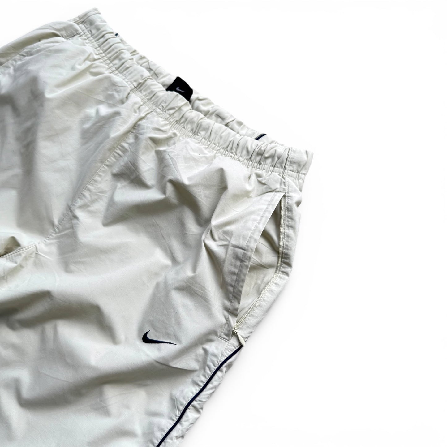 RARE 2000s Nike Trackpants Cream - (S)