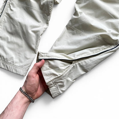 RARE 2000s Nike Trackpants Cream - (S)