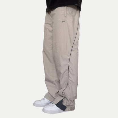 SUPER RARE 2000s Nike Trackpants Cream - (L)