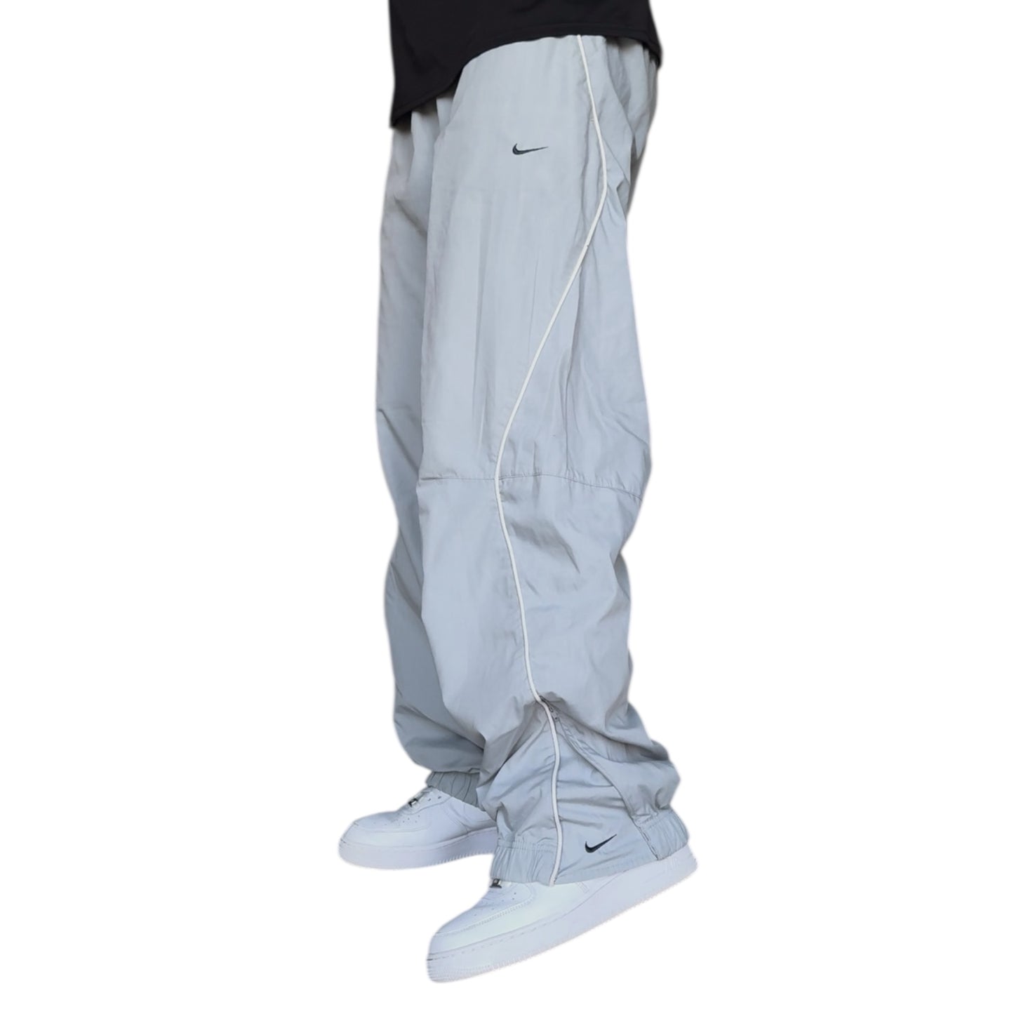 RARE 2000s Nike Trackpants Grey - (L)