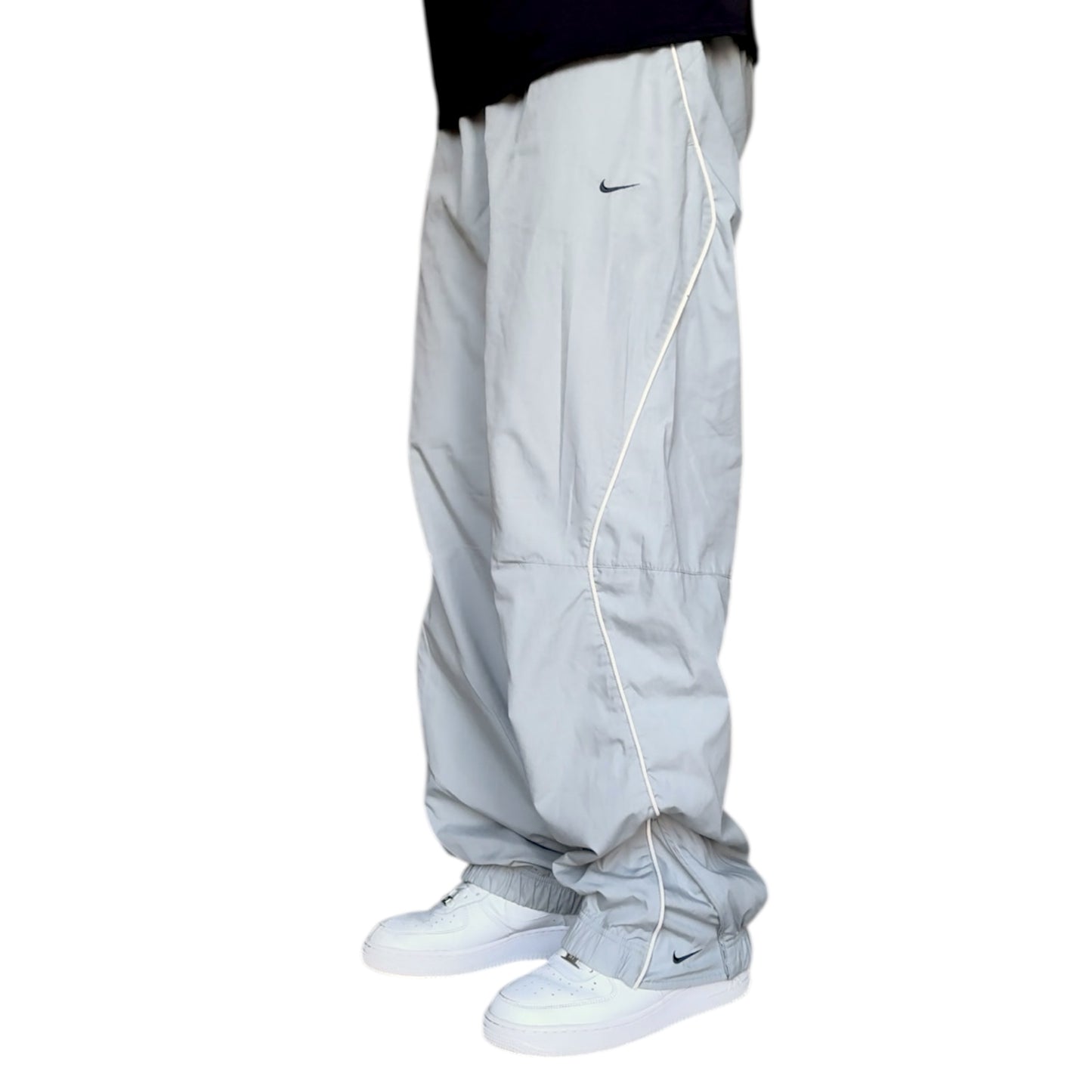 RARE 2000s Nike Trackpants Grey - (L)