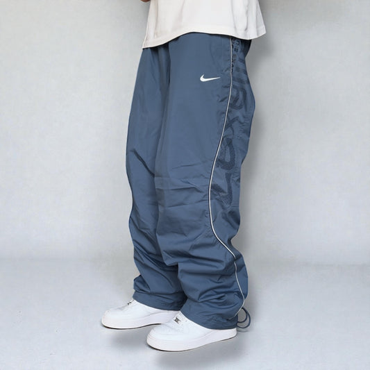 SUPER RARE 2000s Nike Air Max Trackpants Blue - (L)
