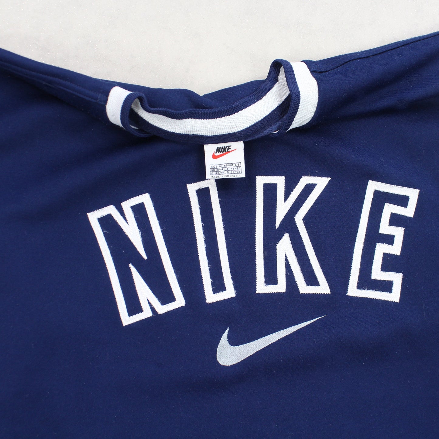 VERY RARE Vintage 1990s Nike Spell Out Sweatshirt Navy - (S)