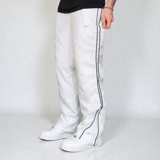 SUPER RARE 2000s Baggy Nike Trackpants White *PREMIUM* - (L)