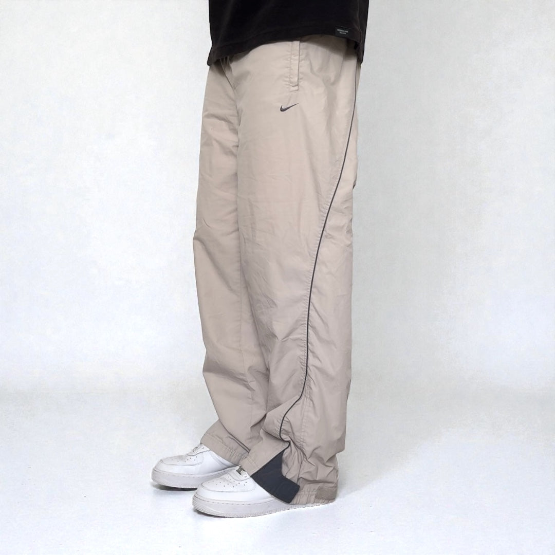 SUPER RARE 2000s Nike Trackpants Cream - (L)