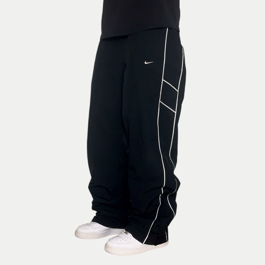 SELTENE 2000er Jahre Baggy Nike Trainingshose Schwarz - (L)