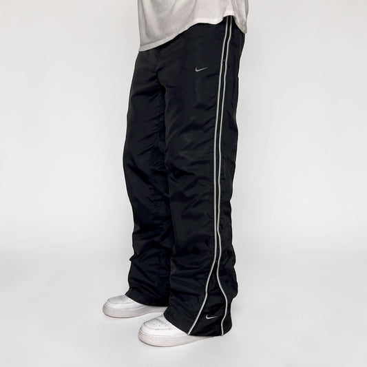 SUPER RARE 2000s Nike Trackpants Black - (L)