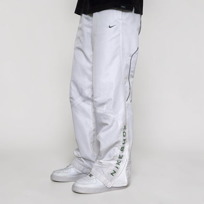 SUPER RARE 2000s Baggy Nike Shox Trackpants White - (L)