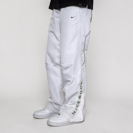 SUPER RARE 2000s Baggy Nike Shox Trackpants White - (L)