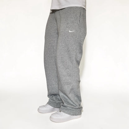 RARE Wide Leg Nike Joggers Grey - (L)