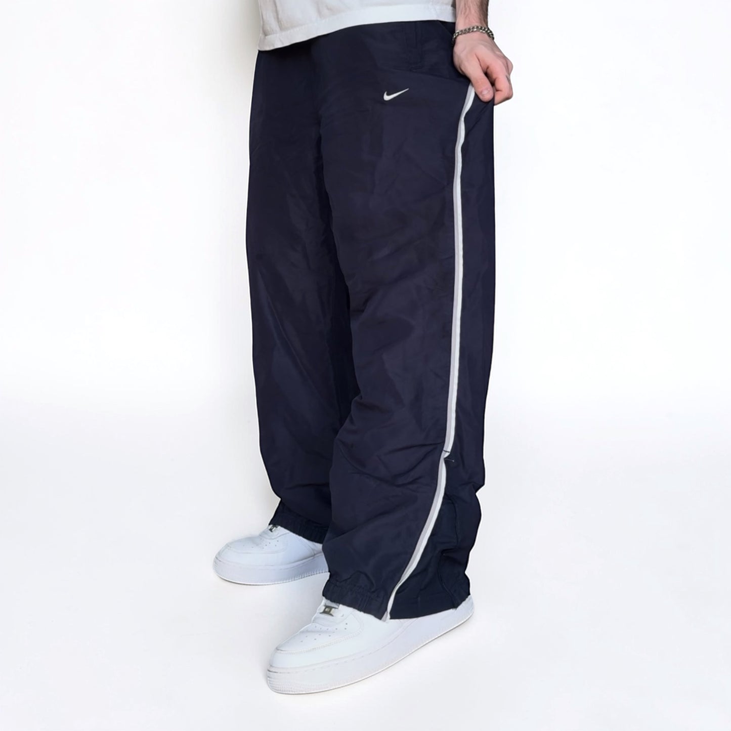 RARE 2000s Nike Trackpants Navy - (L)