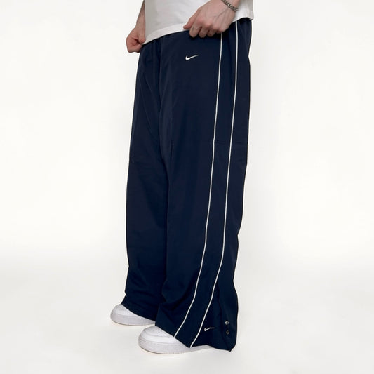 RARE 2000s Baggy Nike Trackpants Navy - (XL)