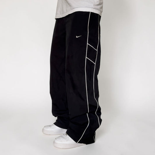 RARE 2000s Baggy Nike Trackpants Black - (L)