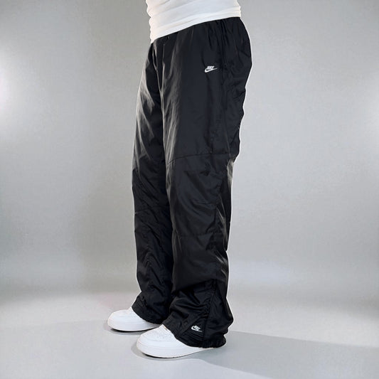 RARE 2000s Baggy Nike Trackpants Black - (L)