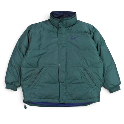RARE Veste Nike matelassée Années 90 Vert - (XXL)