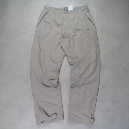 RARE 2000s Nike Trackpants Cream - (M)