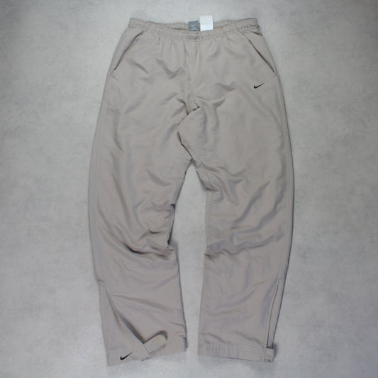 RARE 2000s Nike Trackpants Cream - (M)