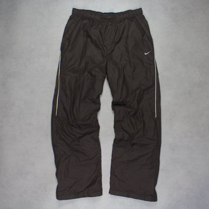 SUPER RARE 2000s Nike Trackpants Brown - (M)