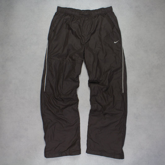 SUPER RARE 2000s Nike Trackpants Brown - (M)