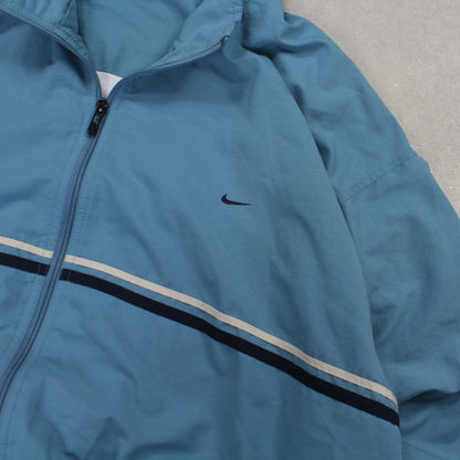 RARE 2000s Nike Track Jacket Blue - (L)