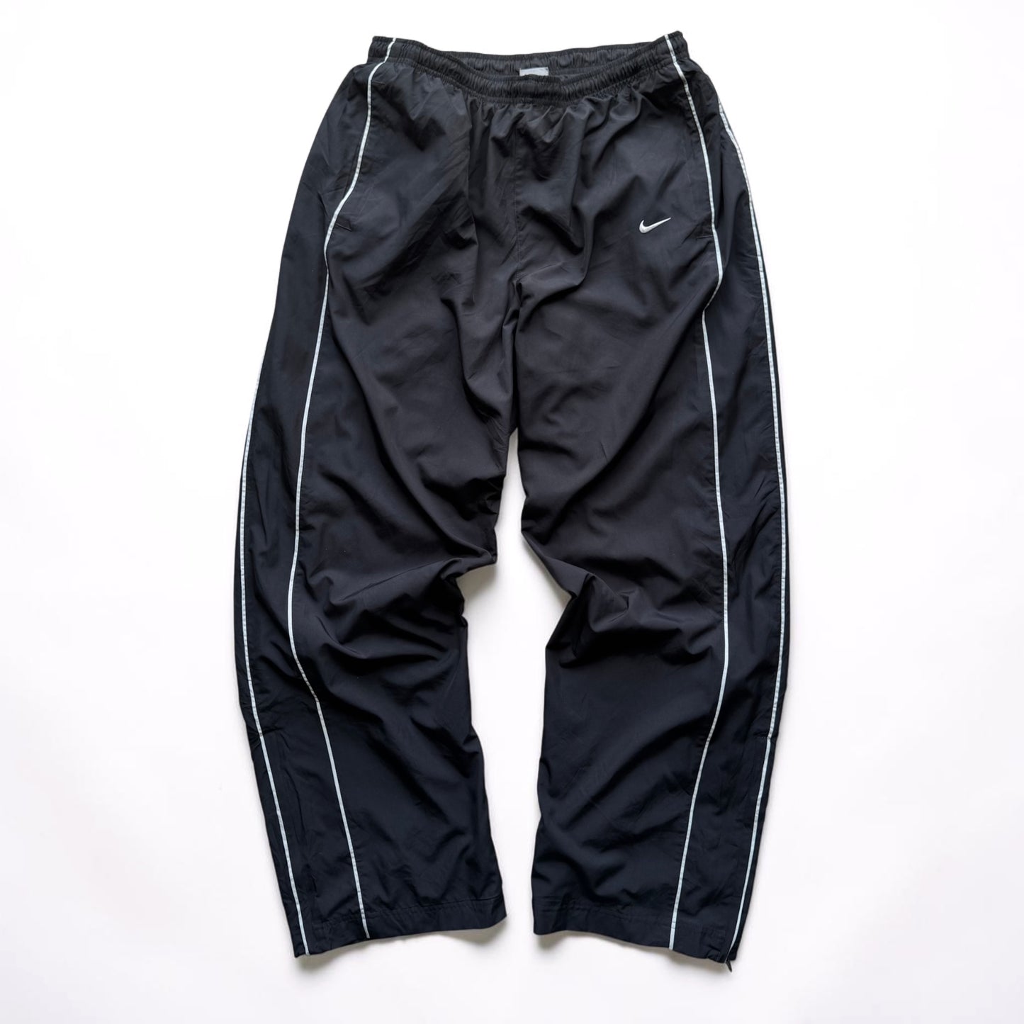 RARE 2000s Baggy Nike Trackpants Black - (L)