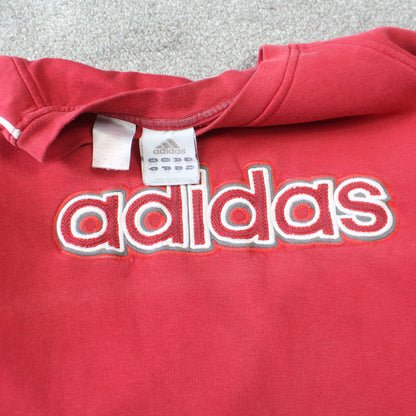 RARE 00s Adidas Sweatshirt Red - (XS)