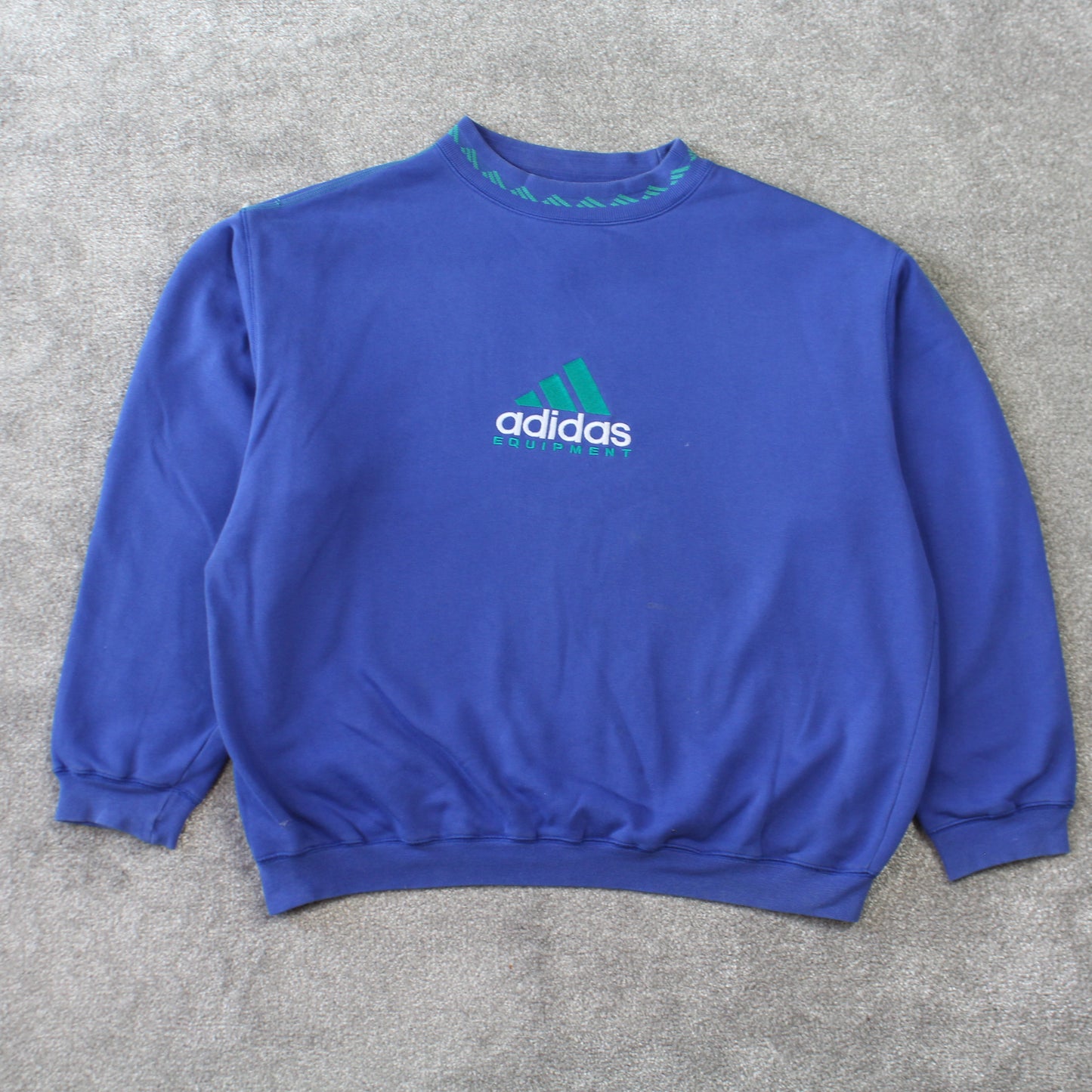 RARE Vintage Adidas EQT Sweatshirt Blue - (M)