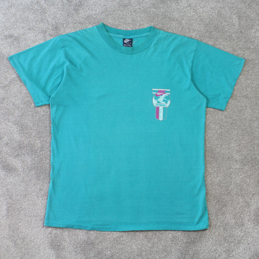 SUPER RARE Vintage 1980s Nike T-Shirt Teal - (M)