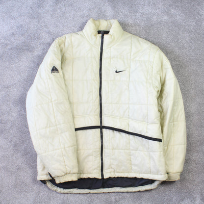 RARE Vintage 1990s Nike ACG Puffer Jacket Cream - (XL)