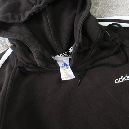 Vintage 1990s Adidas Spell Out Hoodie Black - (L)