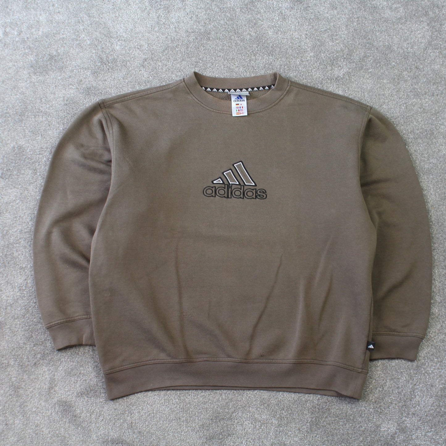 RARE Vintage 1990s Adidas Sweatshirt Brown - (M)