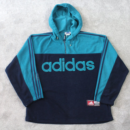 RARE Vintage Adidas Fleece Blue - (XL)