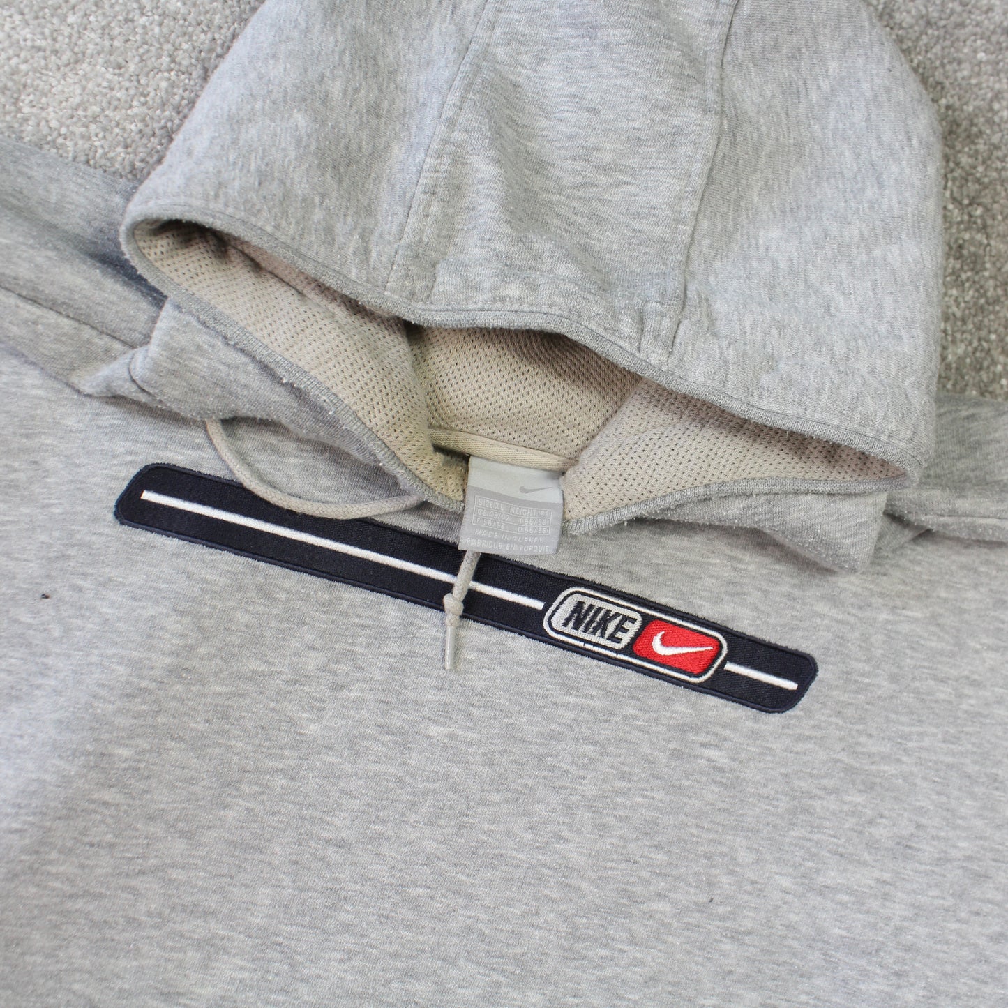 RARE Vintage 00s Nike Swoosh Hoodie Grey - (XL)