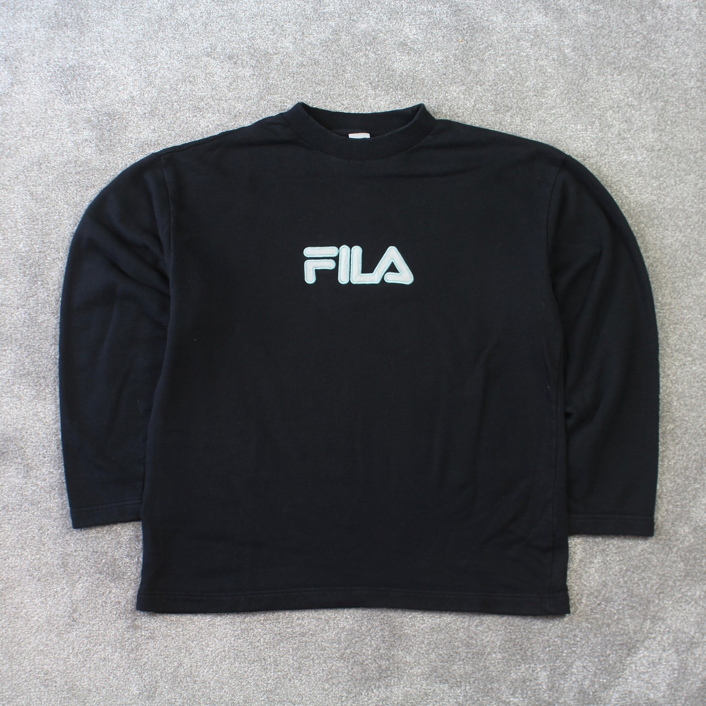 Vintage 1990s Fila Sweatshirt Black - (M)